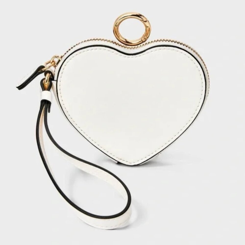 COPY - NWT - A New Day Cream Heart Pouch Wallet